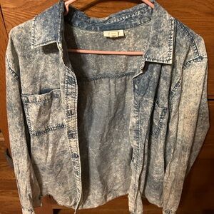 A.n.a acid washed button up